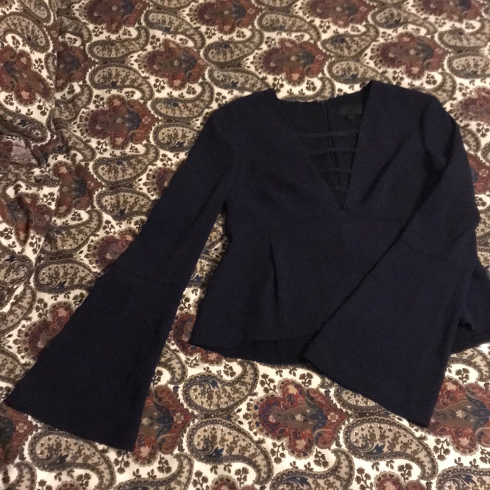 Intermix flair sleeve blouse